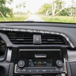 Für Honda Civic 2016–2019, Auto-Zentralsteuerung, Luftauslässe, oberer Diamant-dekorativer Aufkleber, Linkslenker