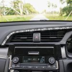 Für Honda Civic 2016–2019, Auto-Zentralsteuerung, Luftauslässe, oberer Diamant-dekorativer Aufkleber, Rechtslenker