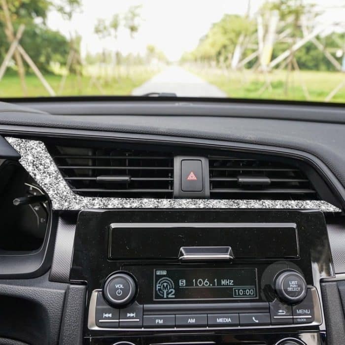 Für Honda Civic 2016–2019, Auto-Zentralsteuerung, Luftauslässe unten, Diamant-Dekorationsaufkleber, Linkslenker – Bild 1