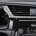 Für Honda Civic 2016–2019, Auto-Zentralsteuerung, Luftauslässe unten, Diamant-Dekorationsaufkleber, Linkslenker – Bild 5