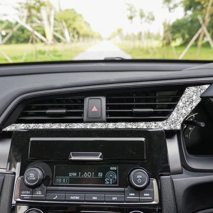 Für Honda Civic 2016–2019, Auto-Zentralsteuerung, Luftauslässe unten, Diamant-Dekorationsaufkleber, Rechtslenker – Bild 1