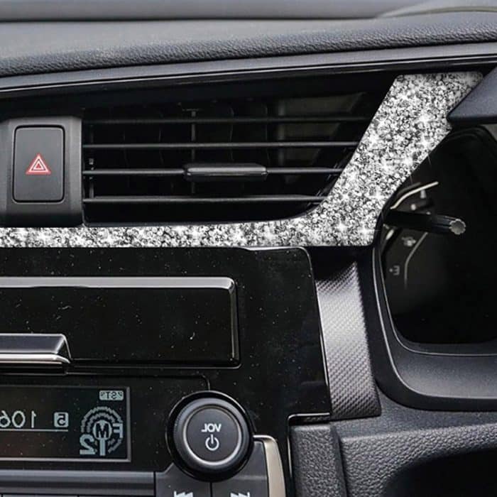 Für Honda Civic 2016–2019, Auto-Zentralsteuerung, Luftauslässe unten, Diamant-Dekorationsaufkleber, Rechtslenker – Bild 5