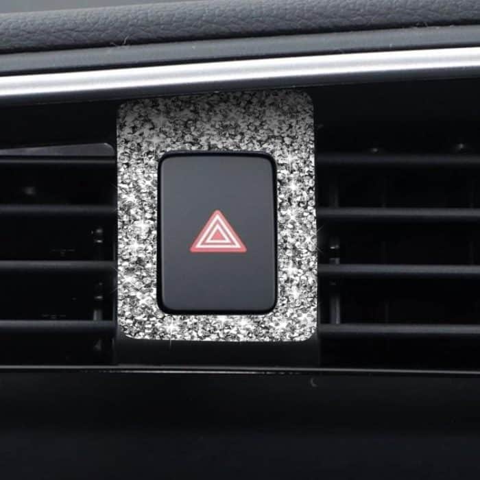 Für Honda Civic 2016–2019, Auto-Warnlichtrahmen, Diamant-dekorativer Aufkleber, Rechtslenker – Bild 5