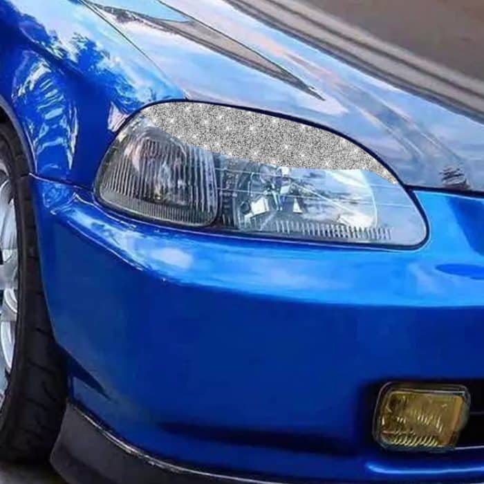 Für Honda Civic 1999–2000, Auto-Licht-Augenbraue-Diamant-dekorativer Aufkleber, linker und rechter Antrieb – Bild 5