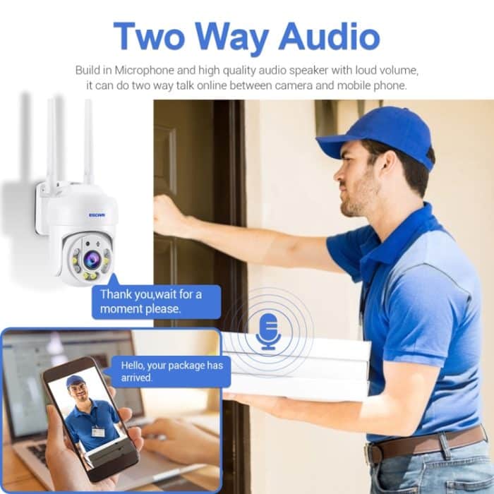 ESCAM TV114 4MP WiFi-Kamera unterstützt Zwei-Wege-Sprach-, Nachtsicht- und Bewegungserkennung, EU Plug, US Plug, UK Plug, AU Plug – Bild 4