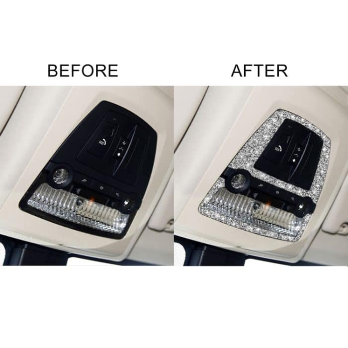 Für BMW F10 5 Series 2011–2017, Auto-Leselicht-Panel, Diamant-dekorativer Aufkleber, linker und rechter Antrieb – Bild 6