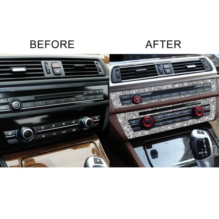 Für BMW F10 5 Series 2011–2017, Auto-CD-Panel, Diamant-dekorativer Aufkleber, linker und rechter Antrieb – Bild 6