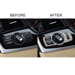 Für BMW F10 Auto-Scheinwerferschalter, Diamant-dekorativer Aufkleber, linker und rechter Antrieb – Bild 6