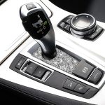 Für BMW 5er GT X3 X4 2009–2016, Auto-Schalthebelgriff unten, Diamant-dekorativer Aufkleber, Linkslenker – Bild 5