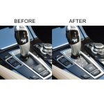 Für BMW 5er GT X3 X4 2009–2016, Auto-Schalthebelgriff unten, Diamant-dekorativer Aufkleber, Linkslenker – Bild 6