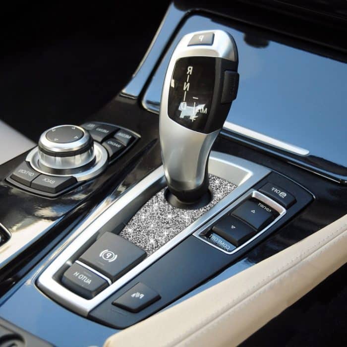 Für BMW 5er GT X3 X4 2009–2016, Auto-Schalthebelgriff unten, Diamant-Dekorationsaufkleber, Rechtslenker – Bild 1