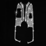 4 Stück Auto-Fensterheber-Panel-Diamant-Dekorationsaufkleber, linker Antrieb, Window Lift Panel, Left Drive – Bild 2