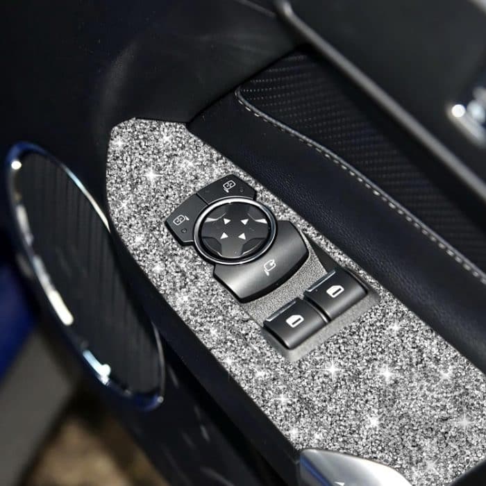 4 Stück Auto-Fensterheber-Panel-Diamant-Dekorationsaufkleber, rechter Antrieb, Window Lift Panel, Right Drive – Bild 6