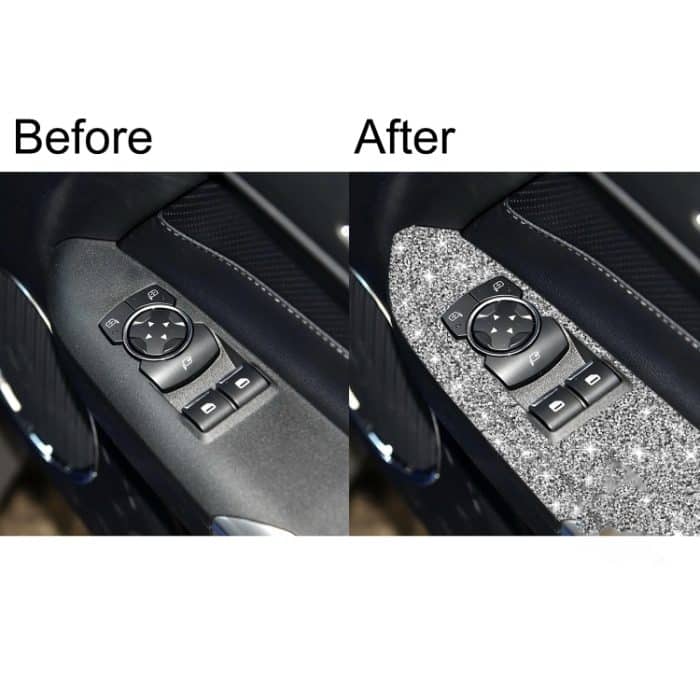 4 Stück Auto-Fensterheber-Panel-Diamant-Dekorationsaufkleber, rechter Antrieb, Window Lift Panel, Right Drive – Bild 7