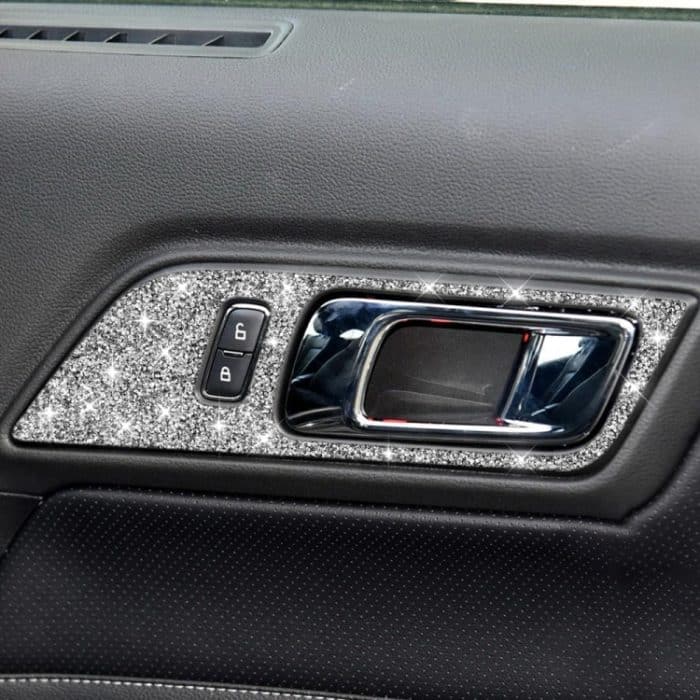 2 Stück Autotür-Innengriff-Panel-Diamant-Dekorationsaufkleber, linker Antrieb, 2pcs Door Inner Handle Panel – Bild 6