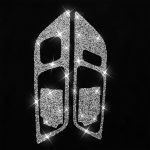 4 Stück Autotür-Innengriff-Panel-Diamant-Dekorationsaufkleber, linker Antrieb, Door Inner Handle Panel, Left Drive – Bild 2