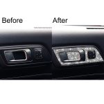 4 Stück Autotür-Innengriff-Panel-Diamant-Dekorationsaufkleber, linker Antrieb, Door Inner Handle Panel, Left Drive – Bild 7