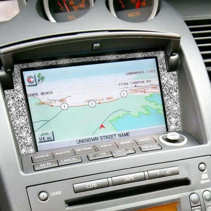 Für Nissan 350Z 2003–2009, Auto-Navigationsrahmen, Diamant-dekorativer Aufkleber, universeller linker und rechter Antrieb – Bild 6
