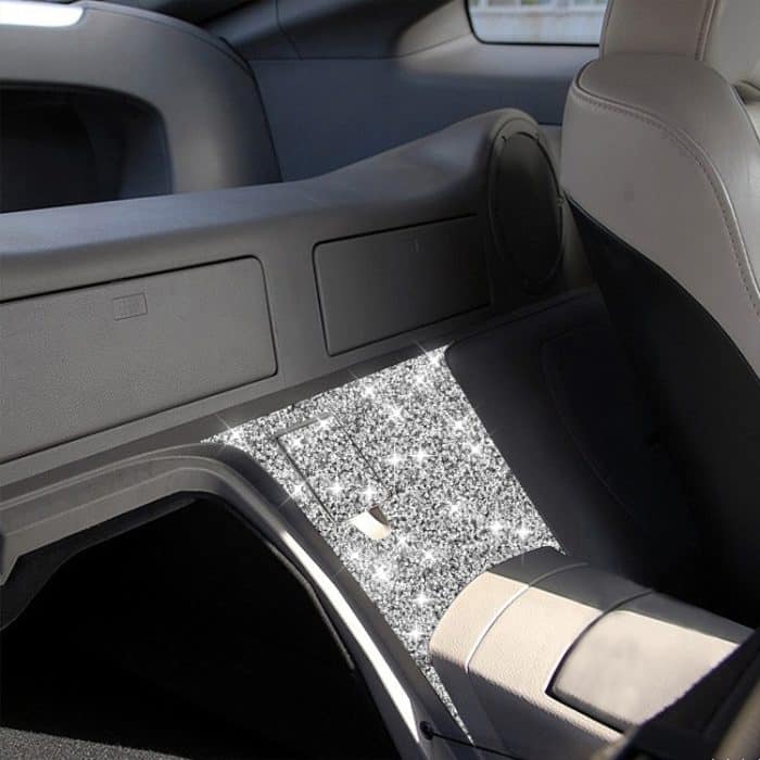 Für Nissan 350Z 2003–2009, 2 Stück, Diamant-Dekorationsaufkleber für die Rückseite der Mittelkonsole, linker Antrieb – Bild 6