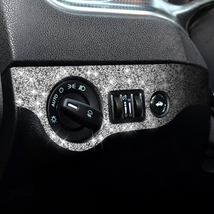 Für Dodge Charger 2011–2014, Auto-Scheinwerferschalter, Diamant-dekorativer Aufkleber, Linkslenker – Bild 1