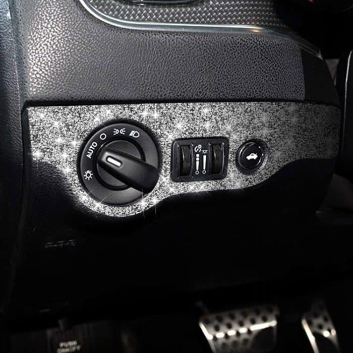Für Dodge Charger 2011–2014, Auto-Scheinwerferschalter, Diamant-dekorativer Aufkleber, Linkslenker – Bild 5