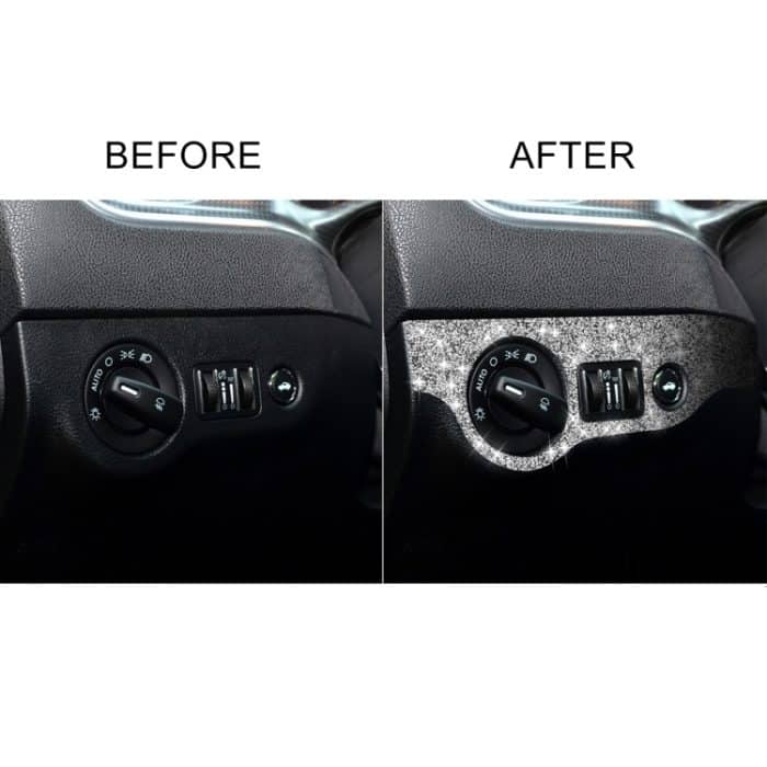 Für Dodge Charger 2011–2014, Auto-Scheinwerferschalter, Diamant-dekorativer Aufkleber, Linkslenker – Bild 6