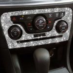 Für Dodge Charger 2011–2014, Auto-AC-Steuerung, CD-Panel, Diamant-dekorativer Aufkleber, Linkslenker