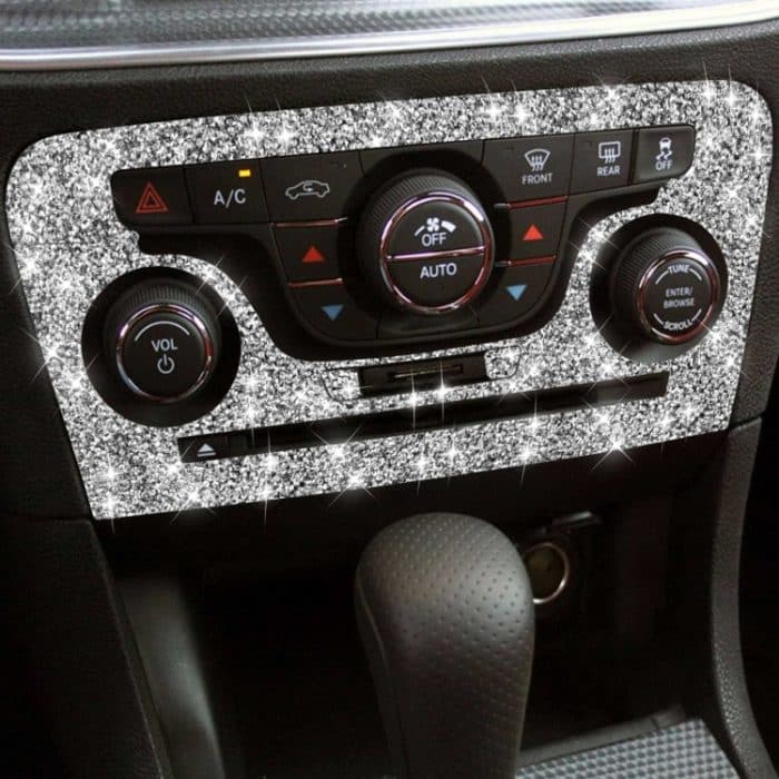 Für Dodge Charger 2011–2014, Auto-AC-Steuerung, CD-Panel, Diamant-dekorativer Aufkleber, Linkslenker – Bild 1