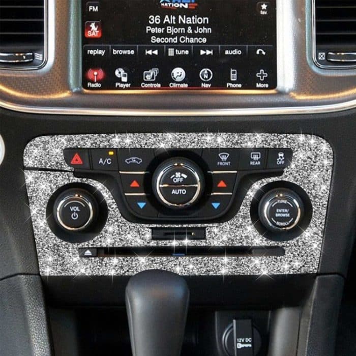 Für Dodge Charger 2011–2014, Auto-AC-Steuerung, CD-Panel, Diamant-dekorativer Aufkleber, Linkslenker – Bild 5