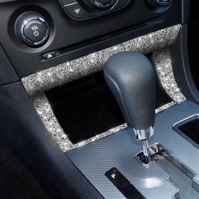 Für Dodge Charger 2011–2014, Auto-Aufbewahrungsbox-Rahmen, Diamant-dekorativer Aufkleber, Linkslenker – Bild 5