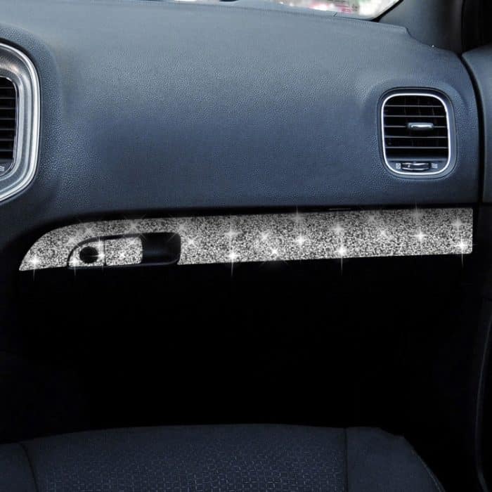 Für Dodge Charger 2011-2014 3 Teile/satz Auto Beifahrersitz Aufbewahrungsbox Griff Diamant Dekorative Aufkleber, Linkslenker – Bild 1