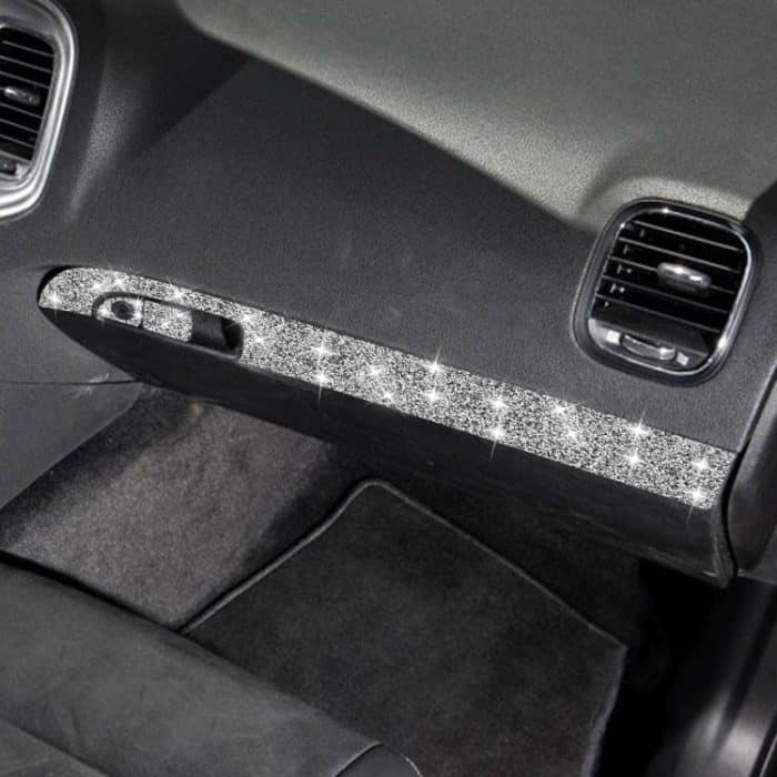 Für Dodge Charger 2011-2014 3 Teile/satz Auto Beifahrersitz Aufbewahrungsbox Griff Diamant Dekorative Aufkleber, Linkslenker – Bild 5