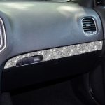 Für Dodge Charger 2011–2014, Auto-Vordersitz, Aufbewahrungsbox, Diamant-dekorativer Aufkleber, Linkslenker