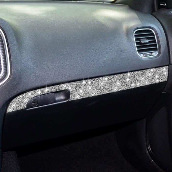 EDA0058194.jpg Für Dodge Charger 2011–2014, Auto-Vordersitz, Aufbewahrungsbox, Diamant-dekorativer Aufkleber, Linkslenker – Bild 1