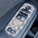 Für Dodge Charger 2011–2014, 5 Stück/Set, Auto-Fensterheber-Knopf, Diamant-dekorativer Aufkleber, Linkslenker