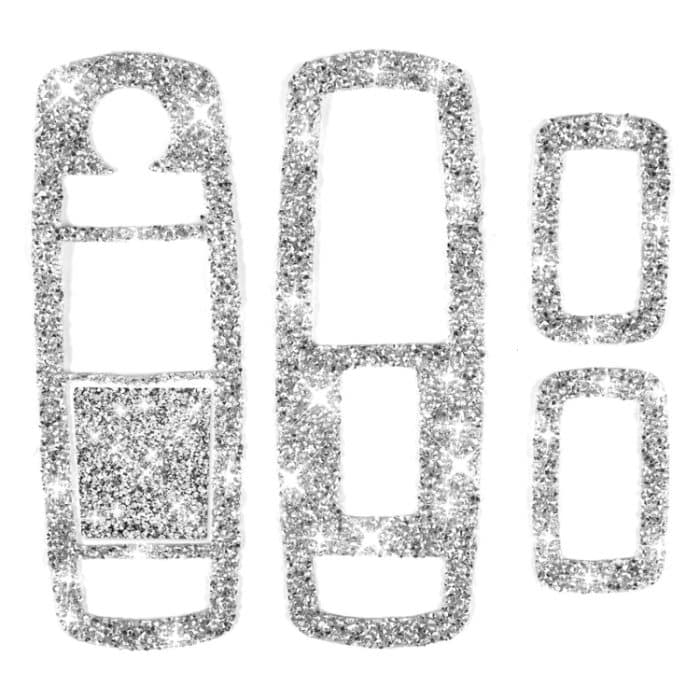 Für Dodge Charger 2011–2014, 5 Stück/Set, Auto-Fensterheber-Knopf, Diamant-dekorativer Aufkleber, Linkslenker – Bild 2