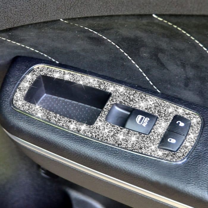 Für Dodge Charger 2011–2014, 5 Stück/Set, Auto-Fensterheber-Knopf, Diamant-dekorativer Aufkleber, Linkslenker – Bild 5