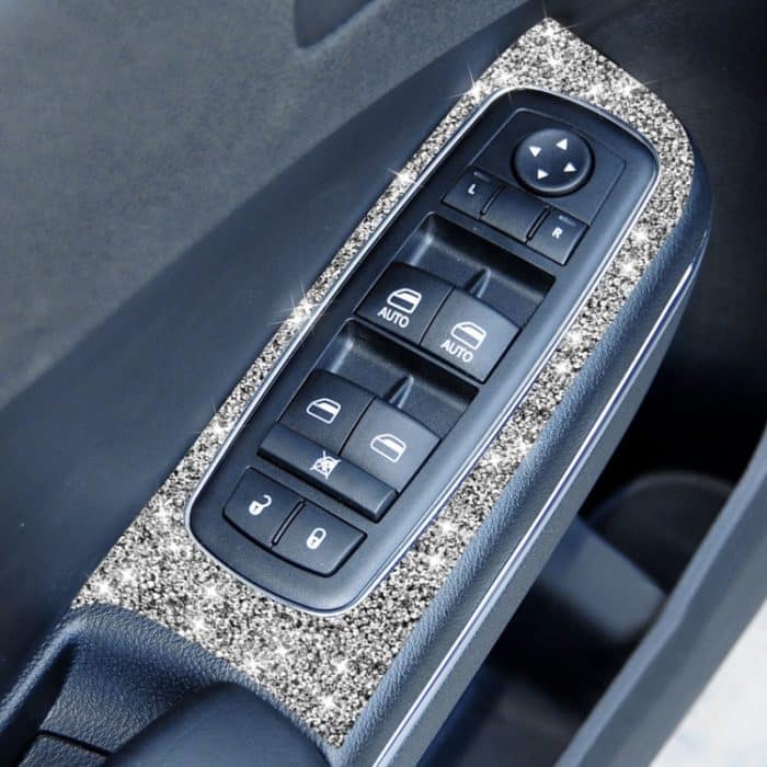 EDA0058202.jpg Für Dodge Charger 2011–2014, 6 Teile/satz, Auto-Fensterheber-Panel, Diamant-dekorativer Aufkleber, Linkslenker – Bild 1