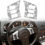 Für Nissan 350Z 2006–2009, Auto-Lenkrad-Knopfrahmen, Diamant-Aufkleber, linker und rechter Antrieb, universell