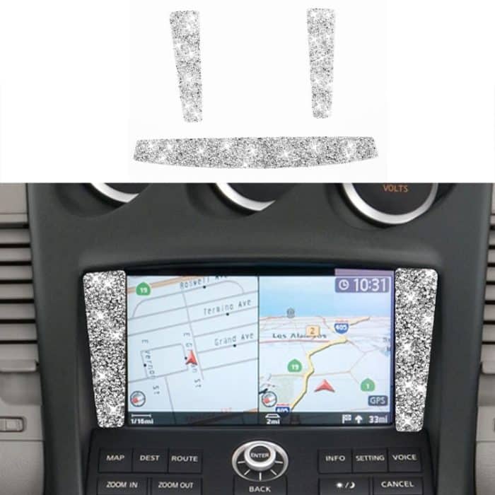 Für Nissan 350Z 2006–2009, Auto-Navigationsrahmen, Diamant-Aufkleber, universeller linker und rechter Antrieb – Bild 1