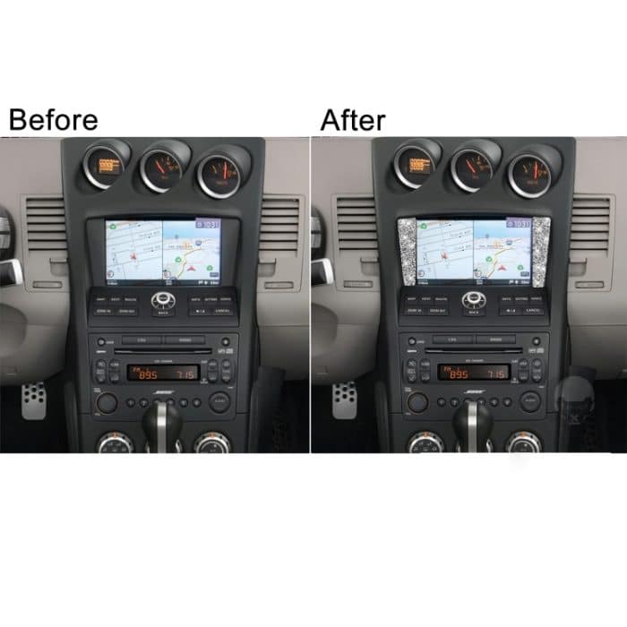 Für Nissan 350Z 2006–2009, Auto-Navigationsrahmen, Diamant-Aufkleber, universeller linker und rechter Antrieb – Bild 7