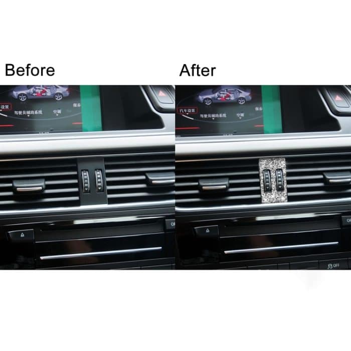 Auto-Klimaanlage, Luftauslassknopf, Diamant-Dekorationsaufkleber, linker und rechter Antrieb, Air Conditioner Air Outlet Knob – Bild 7