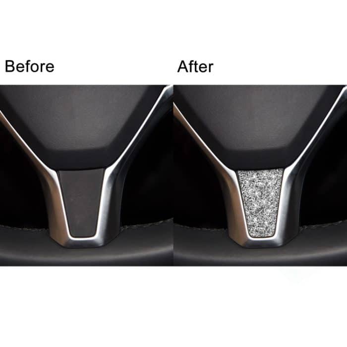 Für Tesla Model S/X Auto-Lenkrad-Diamantaufkleber, linker und rechter Antrieb, universell – Bild 7