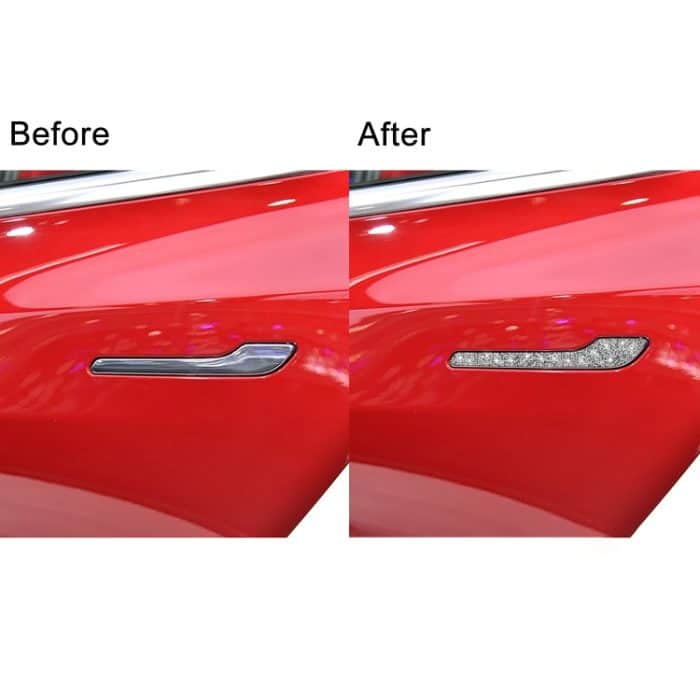 Für Tesla Model 3 4 Stück Auto-Außengriff-Diamantaufkleber, linker und rechter Antrieb Universal – Bild 7