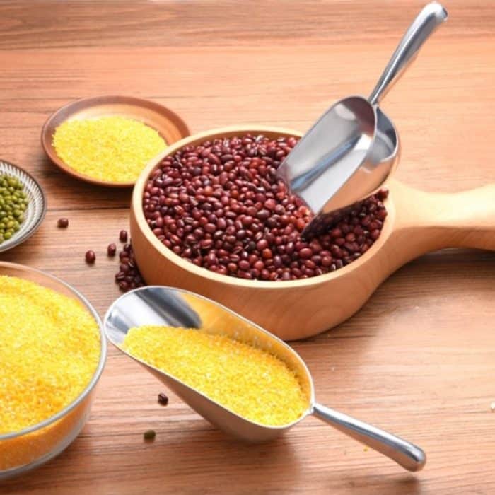 2 Stück Edelstahl-Multifunktionsschaufel, Aluminiumlegierung, Eisschaufel, Lebensmittel-Teeschaufel, Teelöffel, S, M, L, XL – Bild 10