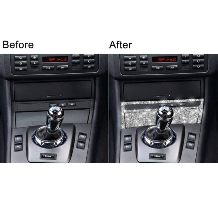 Für BMW Serie 3 E46 1998–2005, Auto-Zigarettenanzünder-Rahmen, Diamant-Dekorationsaufkleber, Cigarette Lighter Frame Right Drive, Cigarette Lighter Frame Left Drive – Bild 7