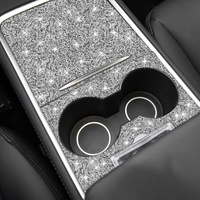 Für Tesla Model 3 Car Center Control Panel mit Loch-Diamant-Aufkleber, linker und rechter Antrieb, universell – Bild 6