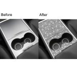 Für Tesla Model 3 Car Center Control Panel mit Loch-Diamant-Aufkleber, linker und rechter Antrieb, universell – Bild 7