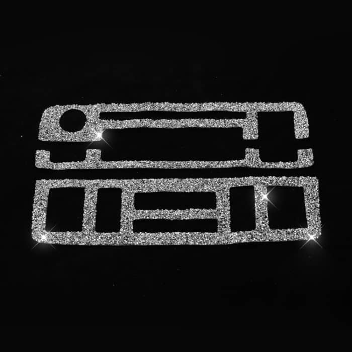 3 Stück Auto-Center-Bedienfeld-Diamant-Dekorationsaufkleber, linker und rechter Antrieb, Center Control Panel – Bild 2