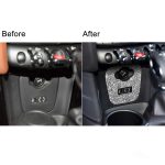 Auto-F-Chassis-Zigarettenanzünder-Abdeckung, Diamant-Dekorationsaufkleber, For BMW Mini Cooper F56 – Bild 6